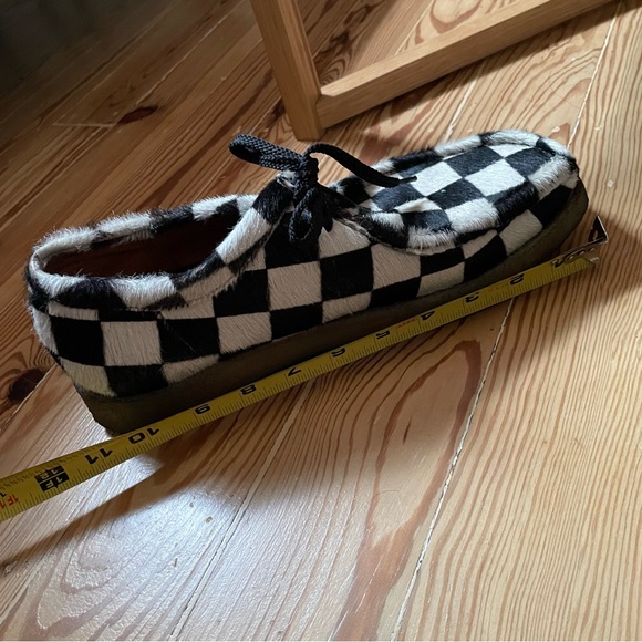 Padmore & Barnes P204M CHECKER PONY calf hair Clarks boots black white gum sole - Picture 12 of 13